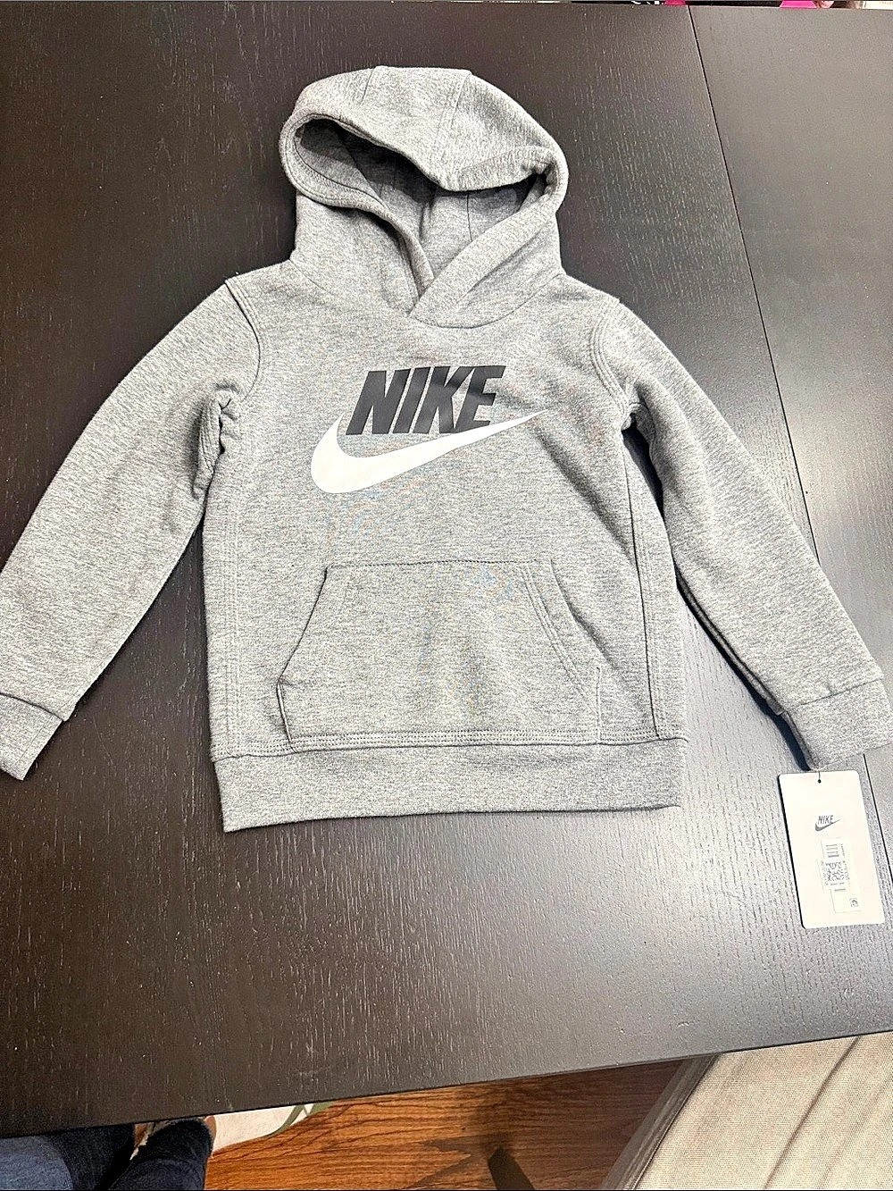 Nike Sportswear Club Toddler Fleece Pullover Hoodie Gray Boys 3T
